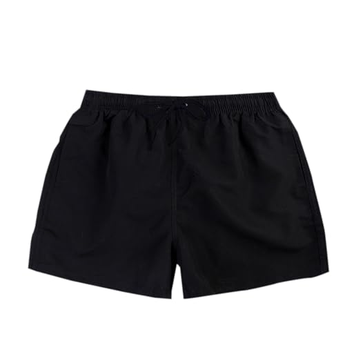 Mens Shorts Causal Elastic Waist Drawstring Beach Board Shorts Summer Fashion Quick Dry Surfing Swim Trunks 2024 Summer Shorts Men Big and Tall Black L