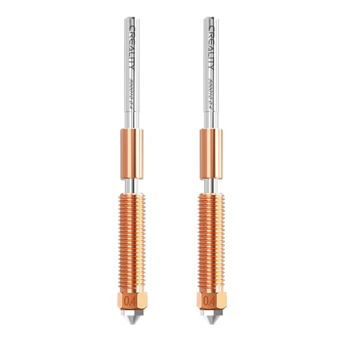 Creality Official K1C/K1 SE Nozzle 0.4mm 2 PCS Quick-Swap 3D Printer K2 SE Nozzle Copper Alloy and Hardened Steel with Titanium Alloy Heat Break for K1C K1 SE K2SE Ender 3 V3 Plus Ender 3 V3