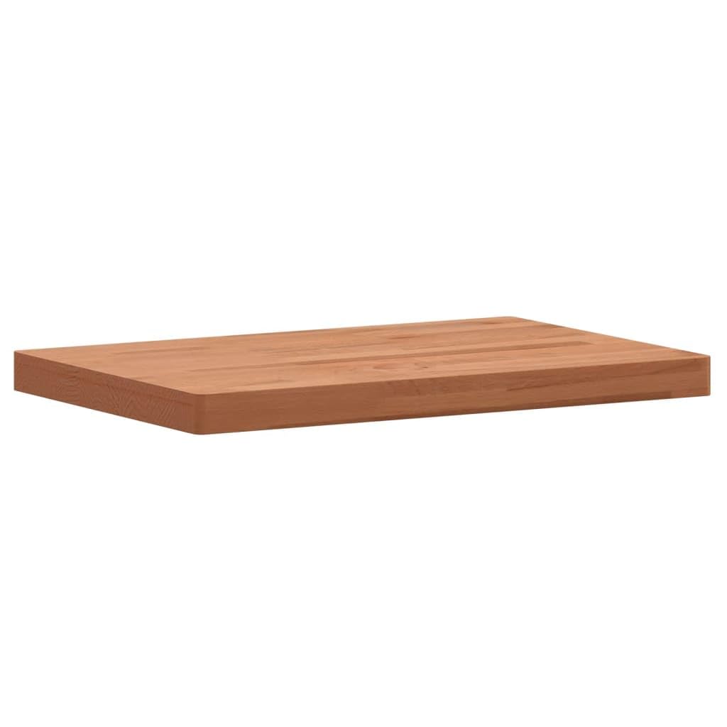 Piano di lavoro in legno massello di faggio, 60 x 40 x 4 cm, laccato, piano di lavoro da cucina per bagno, montaggio come piastra di copertura per armadio, motivo naturale