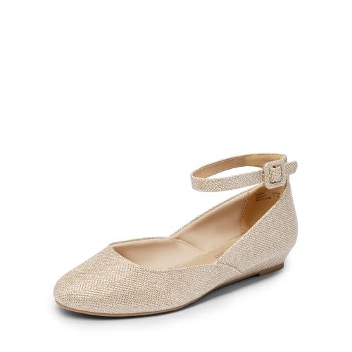 DREAM PAIRS Women's Dress Flats Ballet Low Wedge Round Toe...