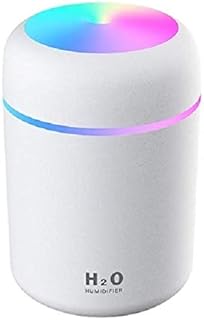 Colorful Cool Mini Humidifier, USB Personal Desktop Humidifier for Bedroom,Office Room, Car,etc. Auto Shut-Off, 2 Mist Modes, Super Quiet. (White)
