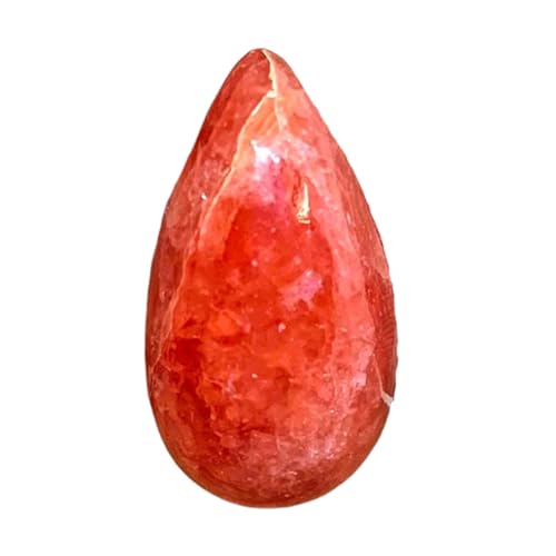 Rhodochrosite naturelle poire 24 mm, la pierre rose des bijoux de cœur