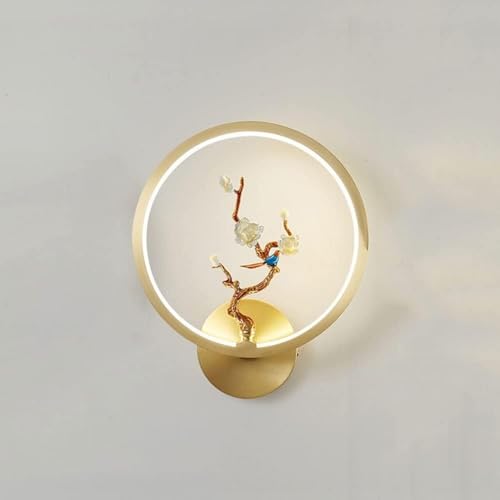 Applique murale en laiton brossé et émail chinois pour salon contemporain