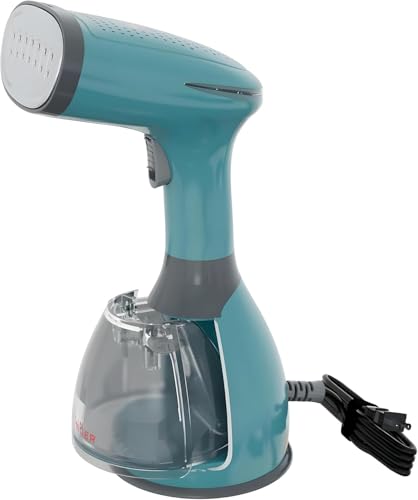 Enseres Del Hogar, Home SINGER - Vaporizador de mano de 1500 W, color verde azulado, calentamiento de 20 segundos, alto rendimiento, ideal para viajes, accesorios incluidos