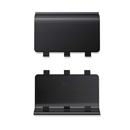 Image of 4 Pack Battery Back Cover for Xbox One /One S /One X Controller [NOT for Xbox Series X /S], Avorast Replacement Battery Back Shell Covers Compatible with Xbox One, One S, One X Controllers (Black)