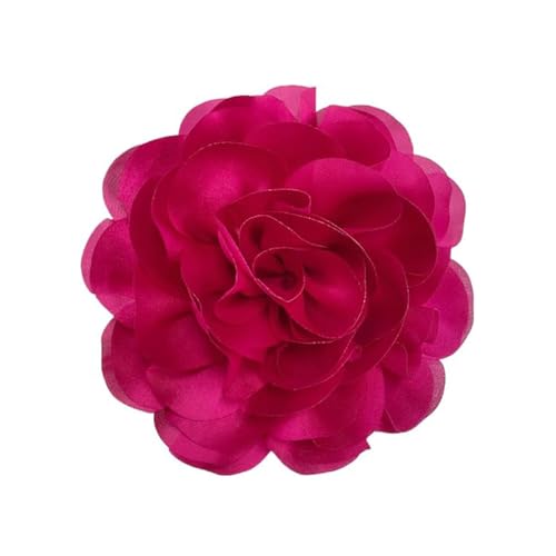 130 mm gran broche delicado en forma de camelia hecho a mano tela con flor de rosa para fiesta de boda baile vestido traje ceremonia ropa accesorios regalos, Metal