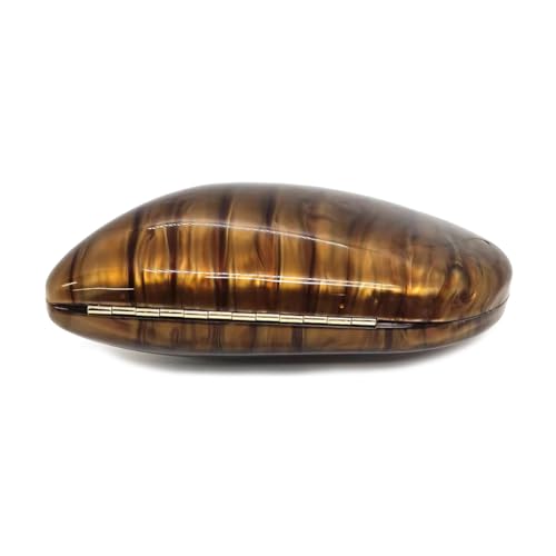 Image of Acrylic Shell Shaped Bag Luxury Marble Clutch Evening Purses for Women Glitter Handbag for Wedding Cocktail Party Prom
