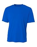 Hardcore Men’s Short Sleeve Rash Guard Surf Shirt – Relaxed Fit Swim Shirt with Quick-Dry Performance and UV Protection Royal X-Large