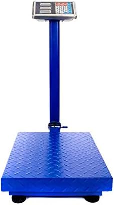 Báscula postal digital resistente de 660 libras, báscula de plataforma plegable de 16 x 20 pulgadas, báscula de banco de grado industrial para pesar