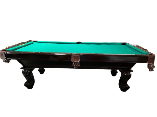 8 Ft. Tunierpoolbillard Billardtisch Pool Modell Winston Nr.:31 Billard mit 3cm starken Schieferplatten Tuchfarbe grün Gestellfarbe Nussbaum