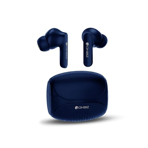 Image of Premium & Stylish True Wireless Earbuds, Bluetooth 5.4, 45 Hour Playback, 10mm Drivers, Type-C Charging (Navy Blue)
