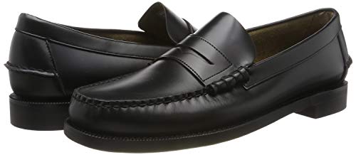 Image of Sebago Men's Dolphin Loafers, Black Black 902, 5.5 UK