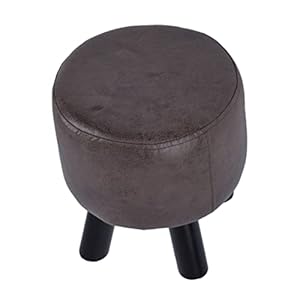 Genericdfs3ukyp95 Runder Leder Fußschemel Hocker