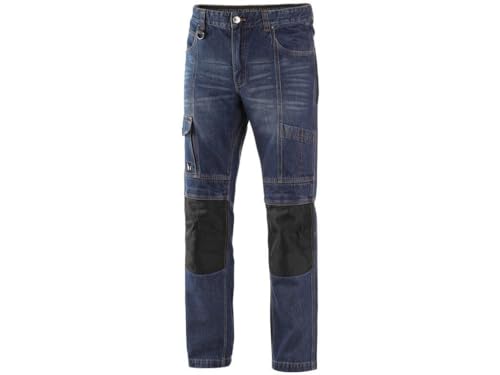 Canis CXS Nimes Jeans Arbeitshose Herren, Schutz Hose für Maler Stuckateur Monteur Gärtner Mechaniker Cordura Light; blau; (52)