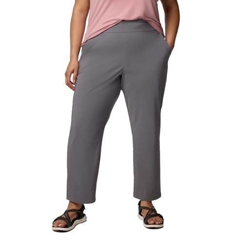 Columbia Womens All Seasons Pull-On Pant, City Grey, 3X Long