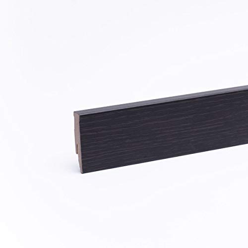 Preisvergleich Produktbild Sockelleiste - Fußleiste 60 x 20 x 2.600mm Dekor Wenge