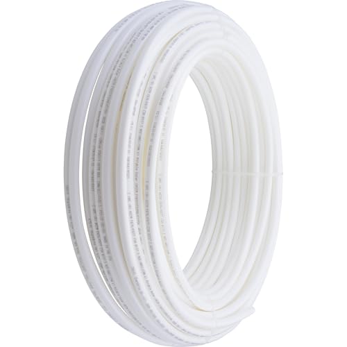 Image of SharkBite 1 /2 Inch x 300 Feet White PEX-B, PEX Pipe Flexible Water Tubing for Plumbing, U860W300