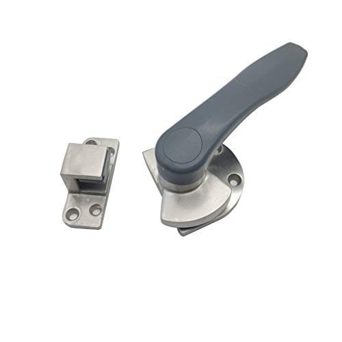 Ofenverriegelung, Edelstahl Steam Box Türgriff versiegelt Gefrierschrank Türschloss Rechts/Links Mechanische Ebene Pressgriff Schloss (Size :