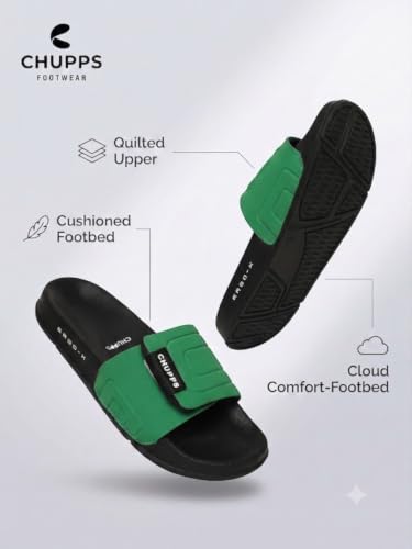 Image of CHUPPS Quilt Bloom Women's Quilted Slippers | Soft Cushioned Lightweight Slip-On Footwear | Elegant Everyday Comfort Slippers for Home, Walking & Outdoor Use