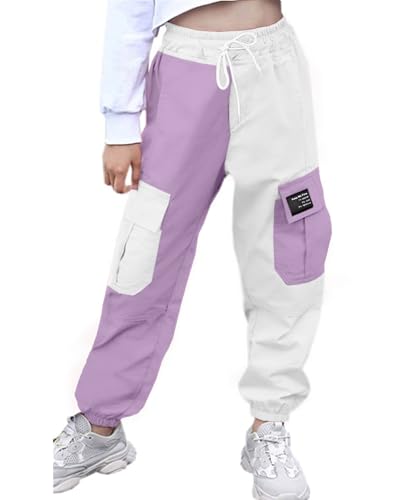 Image of AOWKULAE Girls & Women's Casual Cargo Jogger Pants, 6 Years - Women 3XL