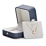 Avec bouton en acier inoxydable exquis, ce bouton est juste pour la décoration, pas l'interrupteur pour ouvrir la boîte.Cette boîte de chaîne / pendentif complètera le style de vos pièces les plus élégantes.