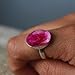 Solid 925 Sterling Silver Ring for Women & Men, Ruby Ring Gemstone Unique Handcrafted Ring (US Size 7)
