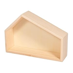 Rayher Houten huis met schuin dak, hout FSC-gecertificeerd, 22 x 5,6 x 15 cm, huis hout decoratie, kribbe hout leeg, houten huis, 64535505