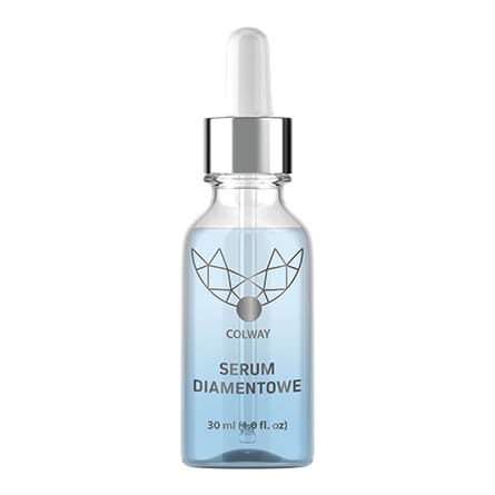 COLWAY serum z kwasem hialuronowym z peptydami miedzianymi, serum diamentowe, pielęgnacja twarzy przeciw starzeniu się, 30 ml, z ostropestem plamistym i ekstraktem z bazylii