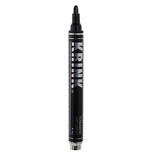 Krink K-42 Black Paint Marker - Vibrant and Opaque Fine Art Paint Pen for Any Surface - Permanent Marker with Alcohol-Based Paint for Metal Glass Paper Painted Surfaces and More Krink K-42 Black Paint Marker - Vibrant and Opaque Fine Art Paint Pen for Any Surface - Permanent Marker with Alcohol-Based Paint for Metal Glass Paper Painted Surfaces and More
