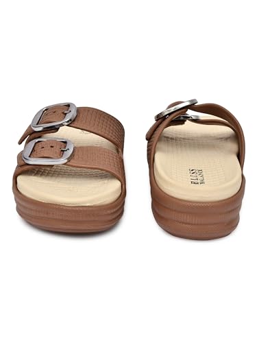 Image of BLISS BALANCE SUPER SOFT Comfortable with Adjustable Strap Flip-Flops Women's & Girl's Cushioned |Waterproof Anti Skid & Lightweight OUT Door & IN Door Slipper INDIGO11