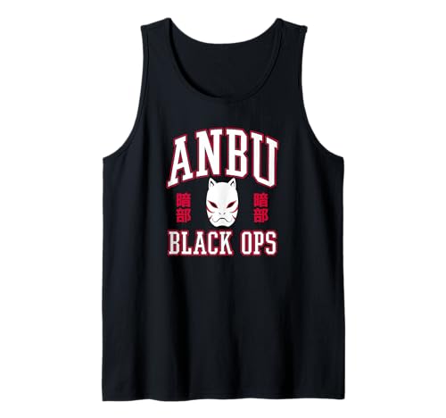 Naruto Shippuden Anbu Black Ops con Máscara Anime Camiseta sin Mangas