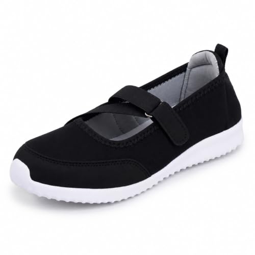Image of TRASE Lightweight Ballet Flats Bellies for Women, Everyday Velcro Style and Comfort, Women Office Footwear, Shoes for Woman, Ballerina for Ladies and Girls