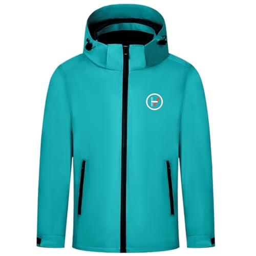 QATOBI Chubasquero Impermeable Mujer 21 Pilo-ts, Chaqueta Cortaviento con Capucha, Ideal para el Aire Libre Campamento Excursionismo(Green,XXL)