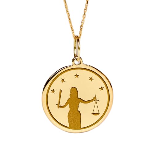 Collier argent 925 Dame Justice chaîne 45cm bijoux plaqués or étudiant en droit