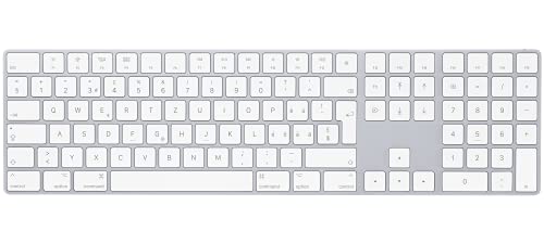 Apple Magic Keyboard with Numeric Keypad: Wireless, Bluetooth, Rechargeable. Works with Mac, iPad, or iPhone; Spanish - White