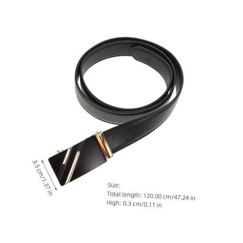 Men's Automatic Buckle Belt Casual Imitation Leather Strap for Jeans 120CM Stylish Everyday Wear for Men2