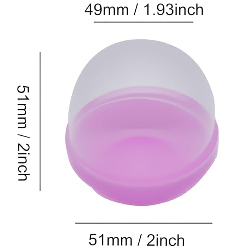Image of 50 Pcs 51 mm / 2.0 Inch Flat-Bottomed Oval Capsules Translucent Empty Vending Machine Capsules Containers for Gumball Machines