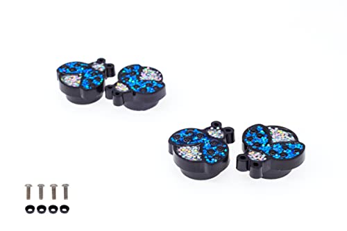 Image of Creathome Blue Ladybug Pattern M6 Machine Screw, 4 Pack with Screws and Washers