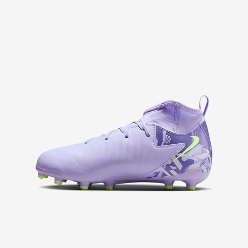 Nike United Jr. Phantom Luna 2 Academy Big Kids' FG High-Top Soccer Cleats (HF1582-500, Purple Agate/Barely Volt)4