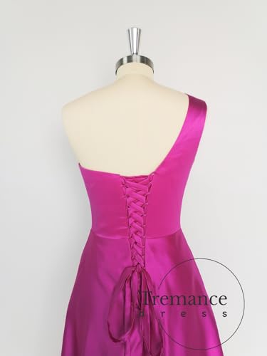 Satin Mother of The Bride Dresses for Womem One Shoulder Prom Dress 2025 Ruched Floor Length Formal Evening Party Dress3