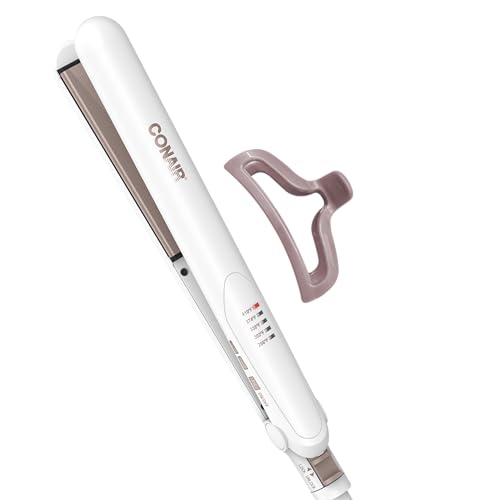 Conair Double Ceramic Flat Iron, 1-Inch Flat Iron Hair Straightener