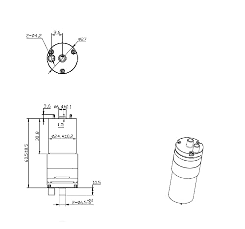 Bomba hidráulica KLC sin aceite de 12V con motor de vacío miniatura 6