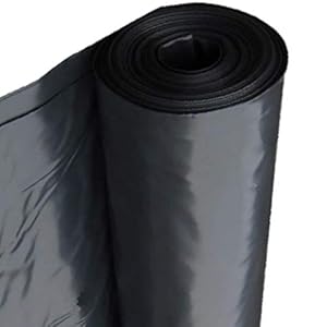 Bouwfolie type 150, 4 x 25 m (100 m²), zwart; extra sterk bouwzeil; rol waterdichte afdekfolie; scheurvast afdekfolie; plastic folie voor binnen en buiten