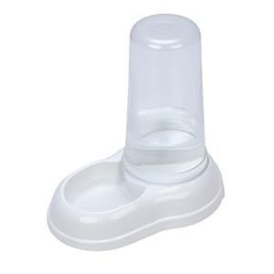 Ferplast Futter- oder Wasserspender für Hunde und Katzen AZIMUT 600 Futtertrog Wasser 0,6 Liter, Rutschfester Boden, 12,5 x 19 x H 19,5 cm Weiss
