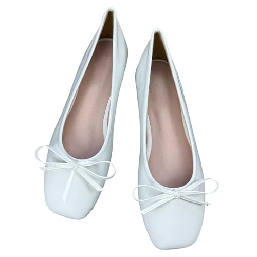 Image of Dear Time Women's Casual Foldable Ballet Flats Square Toe Ballerina Flats Shoes Comfortable