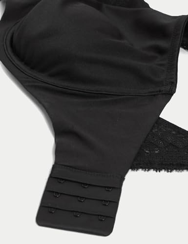 Image of Marks & Spencer Womens Cotton Blend Wired & Non Padded Minimiser Bra Black