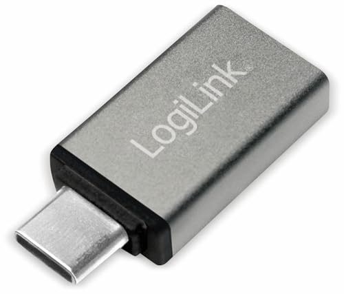 LogiLink AU0042 &ndash; USB-C Stecker (USB 3.2 Gen1) Adapter auf USB-A (USB 3.0) Buchse, silber