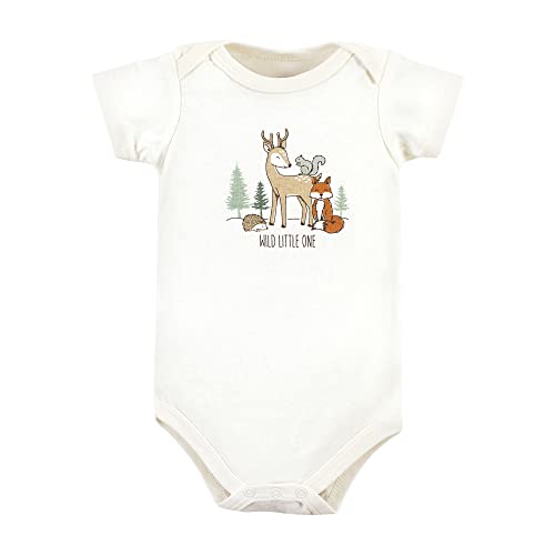 Image of Hudson Baby Girls Bodysuits Unisex Cotton Forest Animals 5-Pack, 6-9 Months, Forest Animals 5-pack, 6-9 Months US