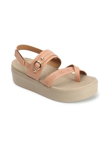 ELLE Womens Fashionable Adjustable Strap Comfartable Sandals Colour-Peach, Size-UK 3 (B0CJBNYG2X) Amazon Price History, Amazon Price Tracker
