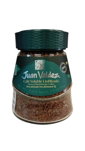 cafe Juan Valdez - Café colombiano - Caffé soluble liophilizado descafeinado - 95 g
